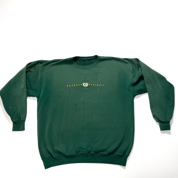 Vintage Green Bay Packers Crewneck Sweatshirt Size XL NFL Football Distressed - Picture 1 of 10